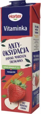 Obrázek produktu pro Jablečný, mrkvový a jahodový džus Hortex Vitaminka 1 l