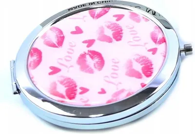 Produktbild von Taschenspiegel Schminkspiegel 2-fach Vergrößerung 7cm Handspiegel Reise Make-up Spiegel