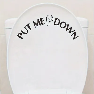 Produktbild von Jumada's – Toilettenaufkleber – Put Me Down – Toilettenventil – Schwarz