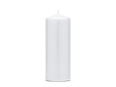 Obrázok produktu pre Matná biela sviečka, 15 cm