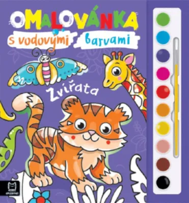 Obrázek produktu pro Omalovánky s vodovými barvami Zvířata