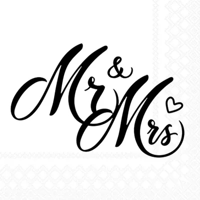Produktbild von Servietten 33x33 cm - Mr & mrs black