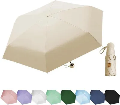 Produktbild von Klein Regenschirm mit 6 Rippen, UV-Schutz, für draußen