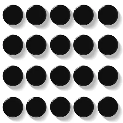 Productafbeelding van 20 Stuks Sterke Zwarte Magneten - Kleine Ronde Koelkastmagneten voor Verschillende Toepassingen