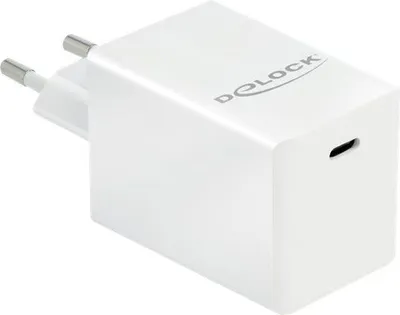 Zdjęcie produktu dla DeLOCK USB Ładowarka 1 x USB Type-C PD 3.0 z 60 W, Wewnętrzna, Prąd przemienny, Biały