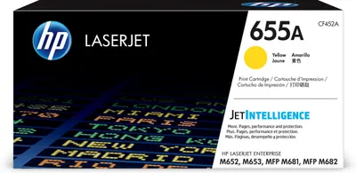 Produktbild von HP 655A Gelb Original LaserJet Tonerkartusche, 10500 Seiten, Gelb, 1 Stück(e)