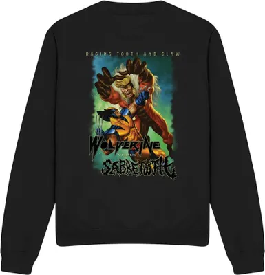 Zdjęcie produktu dla Marvel - Bluza "Wolverine Versus Sabretooth" dla mężczyzn/dam uni TV28914 (L) (czarny)
