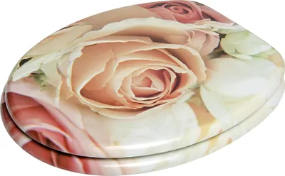 Produktbild von SANILO® WC-Sitz Rosa Rose, Toilettendeckel direkt vom Hersteller, Klodeckel, Klobrille, WC Deckel, Toilettensitz, Toilettenbrille, WC Brille