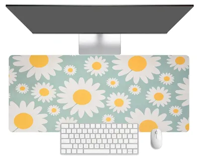 Immagine prodotto di Tappetino da scrivania a tema floreale – Tappetino per mouse antiscivolo e impermeabile, 70 x 30 cm