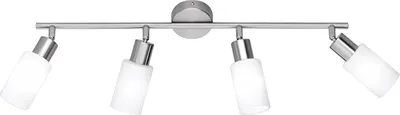 Produktbild von Klassischer LED Deckenstrahler 4-flammig Glas Lampenschirme Weiß, Breite 60cm