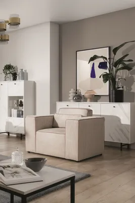 Produktbild von Sessel Designersessel WALDO in Stoff Poso Beige