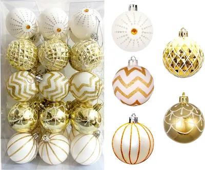 Produktbild von 30 Stück Weihnachtskugeln, Ornamente, 6,1 cm, kleine, bruchsichere Kunststoffkugeln, Weihnachtsbaum-Hängedekoration für Feiertagskranz, Party, Baumdekoration