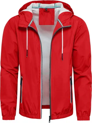 Imagen del producto de Recea Chaqueta de entretiempo para hombre, color rojo, talla XXL