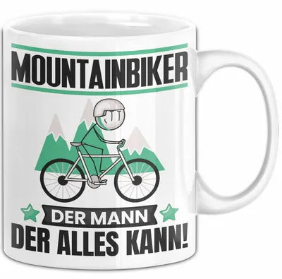 Produktbild von Mountainbiker Tasse Geschenk für Mountainbiker Der Mann Der Alles Kann Geschenkidee zum Geburtstag (Weiß)