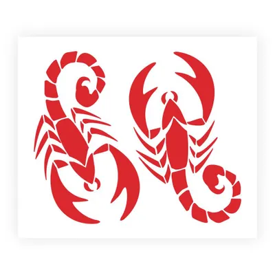 Produktbild von Sticker Aufkleber Skorpion Rot 14 x 16 cm