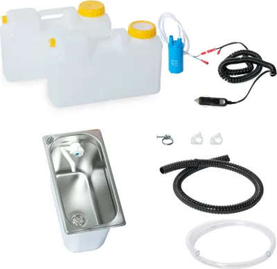 Immagine prodotto di 12V mini cucina campeggio vendita kit stand lavello camper 325x176x150mm Novo Bianco