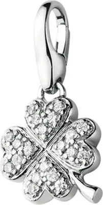 Produktbild von Charm Giorgio Martello Milano Kleeblatt mit Zirkonia, Silber 925 Silber Onesize