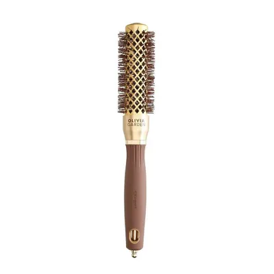 Immagine prodotto di Olivia Garden Expert Blowout Shine Spazzola rotonda Setole ondulate Oro e Marrone 25 mm spazzola per capelli
