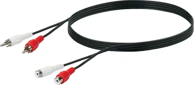 Zdjęcie produktu dla Schwaiger CIK115 053, 2 x RCA, Męska, 2 x RCA, Żeńska, 1,5 m, Czarny