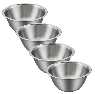4er-Set Edelstahl Rührschüsseln 17,5 x 7 cm, silber