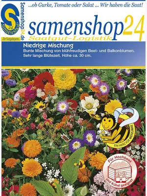 Produktbild von Samenshop24´s Bienenfreude, niedrige Blumenmischung