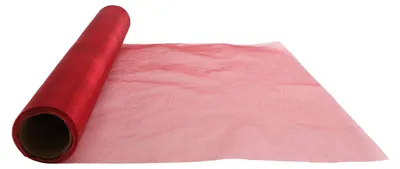 Organza-Rolle 9 m x 40 cm, weinrot, für Deko & Basteln