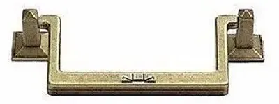 Produktbild von Möbelgriff Schubladengriff Schrankgriff aus Metall - Messing, Lochabstand - 96mm kommodengriff Küchengriff Antik