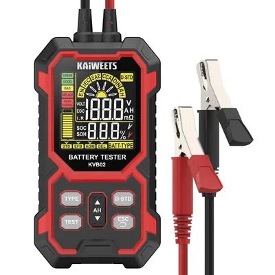 Immagine prodotto di KAIWEETS KVB02 Tester Batteria Auto 12V 24V 50-2000 CCA SOH SOC LCD