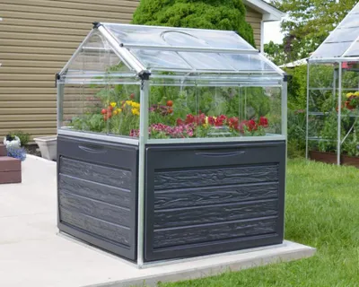 Image de Serre de jardin carré potager 1.4m² argent - Palram - 701808 - plant inn