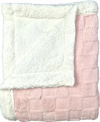 Obrázek produktu pro Mikroplyšová deka ovečka/beránek 160x200cm - Kostička růžová
