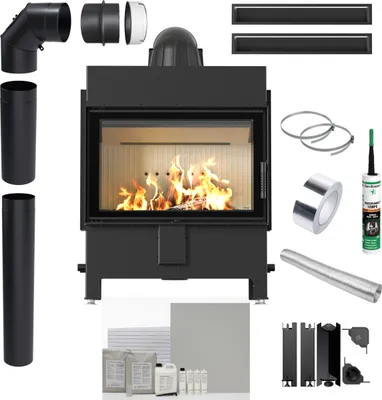 Produktbild von Kamineinsatz aus Stahl KRATKI LUCY 14 kW Ø 200