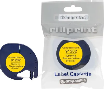 Image de rillstab Cassette de bande d'écriture plastique noir/jaune