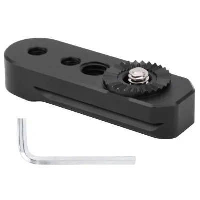 Image de Plaque d'extension pour stabilisateur de caméra en alliage d'aluminium, plaque d'adaptation à engrenages pour ZHIYUN Weebill S, noir