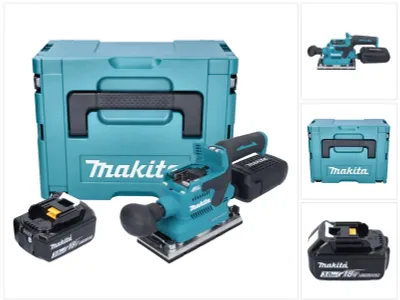 Immagine prodotto di Makita DBO 382 F1J Levigatrice orbitale a batteria 18 V 93 x 185 mm brushless + 1x batteria ricaricabile 3,0 Ah + Makpac - senza caricabatterie