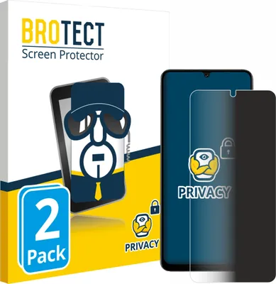 Produktbild von 2x BROTECT Sichtschutzfolie für Doogee Note 59 Pro Anti-Spy Privacy Sichtschutz Blickschutz Folie Blaulicht-Schutz