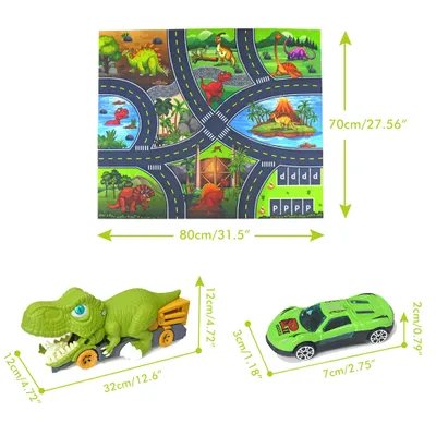 Obrázek produktu pro Dinosauří náklaďák pro děti, dinosauří transportní náklaďák, hrací sada, tahací auto