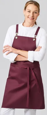 Produktbild von Latzschürze B 70 x L 80cm, bordeaux : 65% Polyester 35% Baumwolle 235 g/m² : bordeaux
