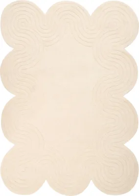Obrázek produktu pro BELIANI Koberec béžový vlna nepravidelný tvar 160 x 230 cm moderní styl obývací pokoj