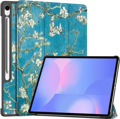 Produktbild von Samsung Galaxy Tab S10 FE Plus Hülle - Coverup Tri-Fold Ständer Klapphülle mit Schlaf/Wach-Funktion - Blüte