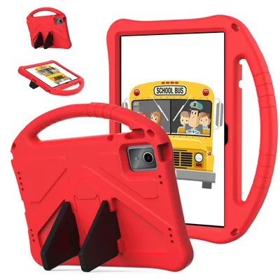 Produktbild von Kinder Schutzhülle für Lenovo Idea Tab 11 2025, Leicht EVA-Schaum mit Griff Ständer Hülle Rot