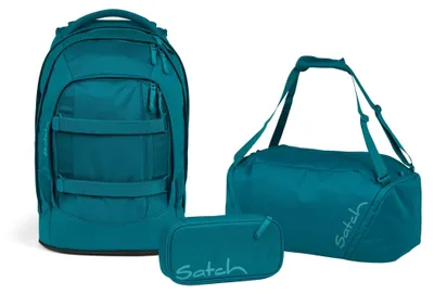 Produktbild von Satch Schulrucksack-Set PACK Deep Petrol, Mäppchen + Sporttasche