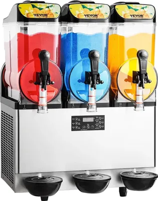 Zdjęcie produktu dla Maszyna do napojów slushie granita 15L×3 podwójna stalowa restauracja bar