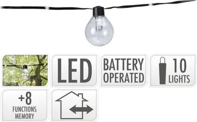 Obrázek produktu pro řetěz 2,4m, PÁRTY "ŽÁROVKA", 10LED, na baterie_EXTPLASTIMEX