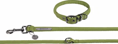 Produktbild von Hundeset Faux Leather 130 moss green XL