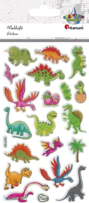Produktbild von Dekorative konvexe Dinosaurier-Aufkleber 20 Stück Titanum