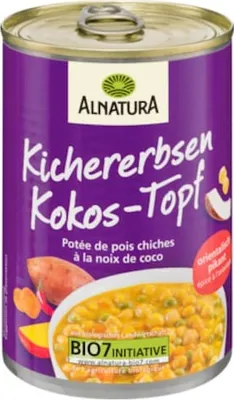 Produktbild von Alnatura Kichererbsen-Kokos-Eintopf 400g