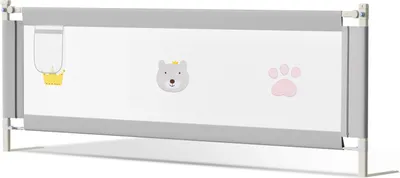 Produktbild von Hengda Bettgitter 200cm Bettschutzgitter Kinderbettgitter Höhenverstellbar Babybettgitter Rausfallschutz Für Babys Und Kinder Familienbett und Kinderbett