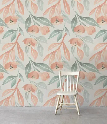 Produktbild von Coloray Fototapete 104x70 cm An Einer Wand Latex Latextapete - Vintage blasse floral.