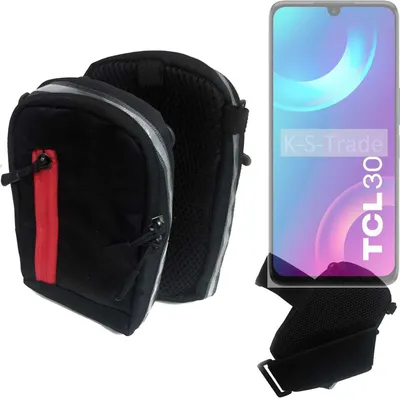 Produktbild von K-S-Trade Outdoor Gürteltasche Holster Umhängetasche kompatibel mit TCL 30 schwarz Handy Tasche Case travelbag Schutz Hülle Handy Hülle