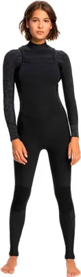 Immagine prodotto di Roxy 4/3 Mm Swell Series Muta da donna con maniche lunghe e zip frontale Nero 4 Donne Nero 4
